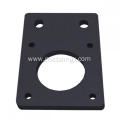 Black Metal Stepper Motor Mount Flat Bracket